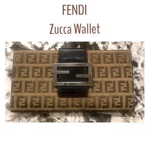 Authentic Fendi Zucca Long Wallet-Gently Used